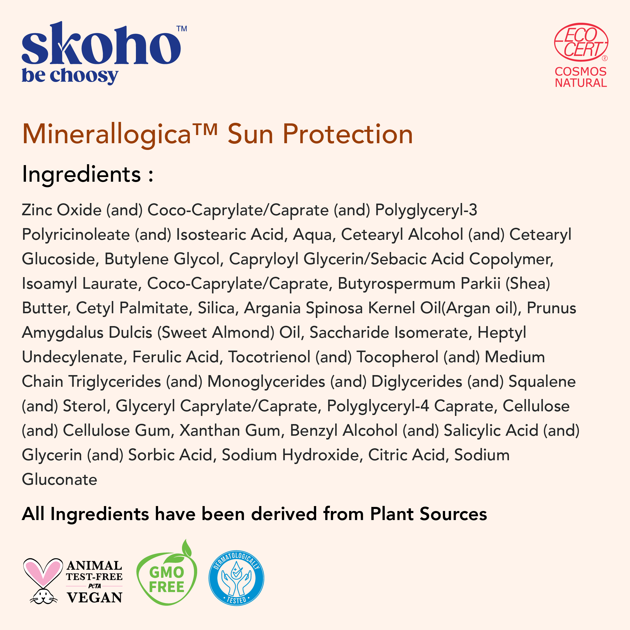 Minerallogica™ Sun Protection SPF60+ 50ml : Global Award winning Formulation